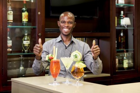bartender serving cocktails